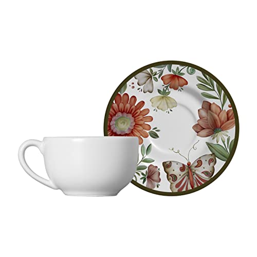 Xícara Chá com Pires 250ml Acetinado Verona Alleanza 6 un