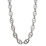 [silver KYASYA]ステンレス アンカーチェーンネックレス チェーン 10mm ゴールド シルバー 鎖 錨 人気 トレンド 流行り お洒落 おしゃれ 金属アレルギー対応(シルバー)