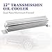 Dokili Universal Dual Pass Aluminum Finned Transmission Oil Cooler 12