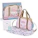 BABY born Wickeltasche, Puppenwickeltasche mit Blumen inkl. Wickelunterlage, Windel und Puderdose, Rosa