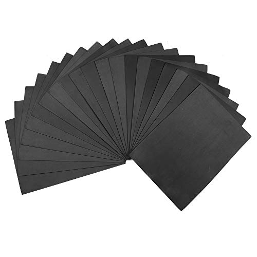 ewtshop® 20 Blatt Moosgummi, schwarz, Schaumstoff für Bastelarbeiten, DIN A3