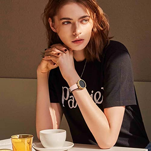 Geak For Galaxy Watch 5 Band/Galaxy Watch 4 Band 40Mm 44Mm, 20Mm Quick Release Watch Bands For Galaxy Watch 3 41Mm Band Women/Classic 42Mm 46Mm/Active 2 Watch 40Mm 44Mm, Pink Leather #TOP5