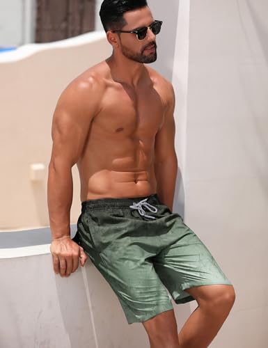 ELETOP Men's Swim Trunks Quick Dry Bathing Suit Swimming Board Shorts Mesh Lining Beach Swimwear2