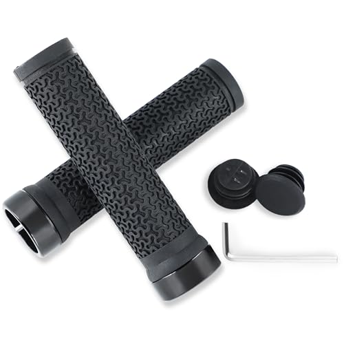 2Pack Bike Handlebar Grips, Bicycle Handle Bar Grips Mushroom Grips for BMX, Mountain, MTB, Beach Cruiser, Scooter, Folding Bike, Soft Non-Slip-Rubber Hand Grip Comfortable Ergonomic