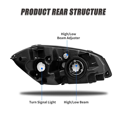 image for ADCARLIGHTS for 2005-2010 Cobalt Headlight Assembly compatible with 20