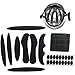 Fahrradhelm Pad, Helmpolster 1Satz Helmpolster Universal Helmpolster-Kit Helmet Liner Pad Helm Anti-Kollisions-Futter Helm Ersatzpolsterset Fahrradhelmpolster für Motorrad Fahrrad Radhelm (Schwarz)
