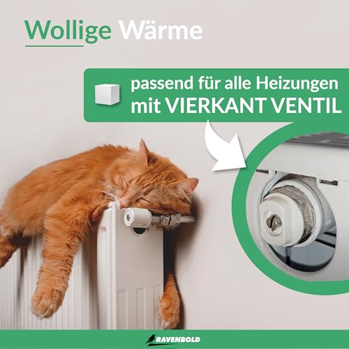 RAVENBOLD Heizungsentlüfter mit Auffangbehälter - OHNE TROPFEN - integrierter 5x5mm Vierkant Entlüftungsschlüssel für Heizkörper… – Ansicht 5