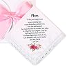 Wedding Handkerchief for Brides Mother Mom Wedding Gift from Daughter Keepsake Hankie for Mother