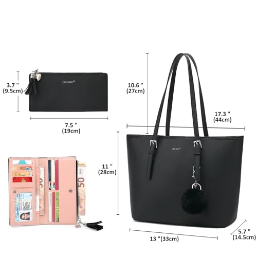 Image of TAN.TOMI TANTOMI Handbags for Women, Tote Bag with Zipper Large Purses for Work, Travel & Daily Use