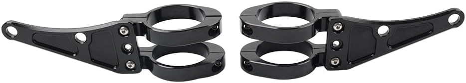 Bacar Black Head Lamp Holder Headlight Mounting Fork Brackets 1 Pair For HONDA For Kawasaki For Suzuki For Yamaha For Norton For BSA For Ducati Aluminum 54mm