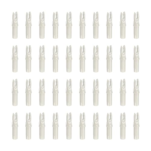 PATIKIL Archery Arrow Nocks 6.2mm 0.244", 40 Pack Insert Arrow Nock Replacement for Shooting White