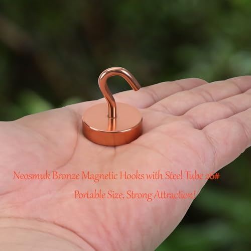 Image of Neosmuk Magnetic Hooks Steel Tube Design for Cruise,80lb+ Bronze,10 Pack