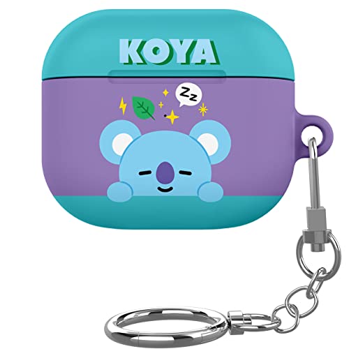 Bt21 Official Merchandise For Airpods 3Rd Generation Case Cover Protective Hard Case With Keychain For Airpods 3 Case - Koya #TOP16