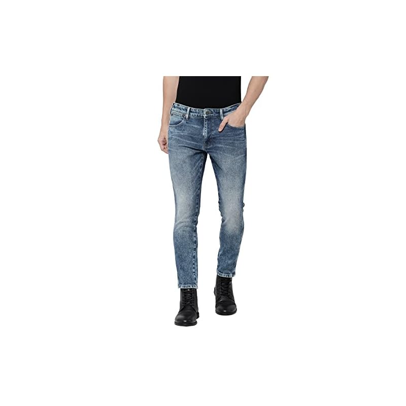 Wrangler Men's Solid Indigo Jeans (Slim)
