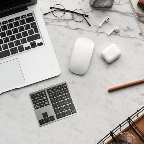 Teclado de números pequeños mecánico e inalámbrico de 35 teclas para una escritura silenciosa en PC 2