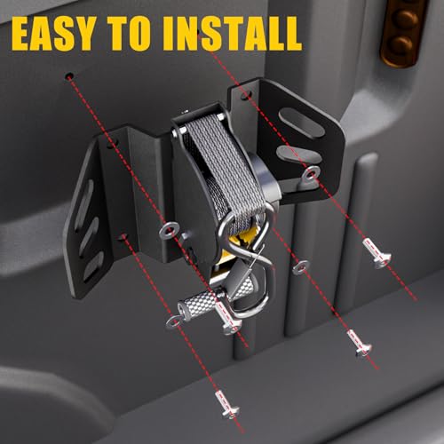 Maxzina Retractable Ratchet Straps Compatible with 2015-2025 2026 Ford F150 Retracting Straps 2PCS Auto Retract Securing Strap Tie Down System for 2025 F150 Accessories by Maxzina - Image 6