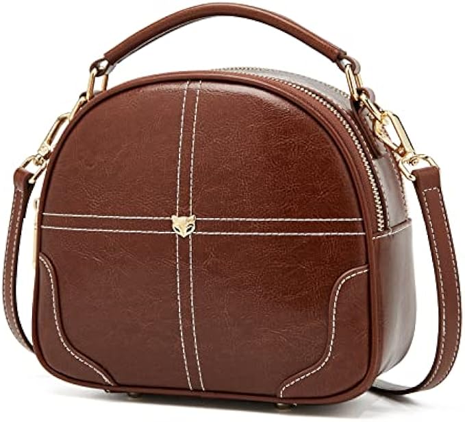 Small Genuine Leather Handbags for Women, Ladies Mini Crossbody Shoulder Bags
