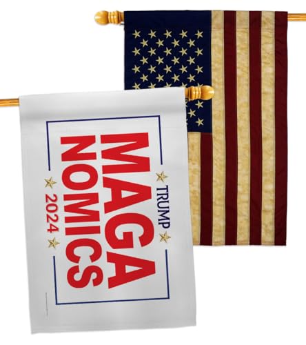 Ornament Collection MAGA Nomics Trump Vintage American Flag for Outside House Wall Home Porch Make America Again Poster Patio Yard Sign Outdoor Patriotic Decorations, Republican Gifts Made in USA