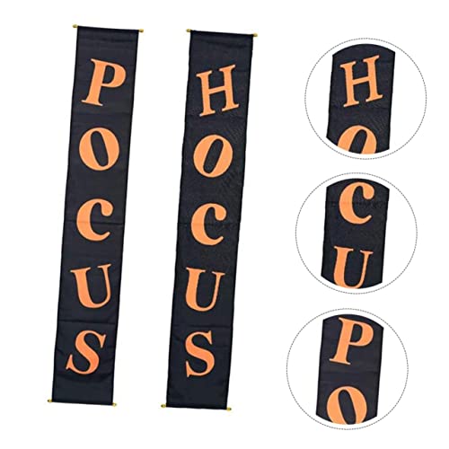 Abaodam 2 Pares De Cortina Decorações De Halloween Ao Ar Livre Decoração De Casa Banner Decorativo D