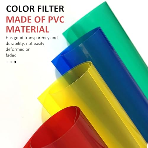 20 farbflocken, Farbkorrekturfolie, transparenter Farbfilter, quadratische farbtransparente Folie, Scheinwerferfarbfolie