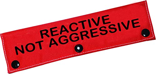 Funny Service Dog Leash Sleeve Reactive Not Aggressive Dog Leash Wrap for Pets (Not Aggressive-Sleeve), 70cm (27.6inches)