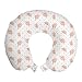 ABAKUHAUS Blush Pink Cuscino da Viaggio, Rami su Polka Dots, Accessorio in Schiuma di Memoria per Viaggio, 30 cm x 30 cm, Blush e bianco