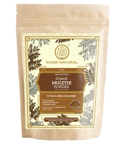 KHADI NATURAL Mulethi Organic Powder Pack of 2 (2x100gm) 200gm - Image 2