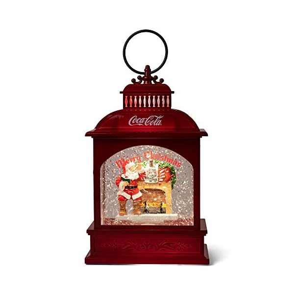 Coca-Cola Kurt S. Adler 9-Inch Battery-Operated LED Coke Santa Lantern Wasserkugel, Harz, Bunt