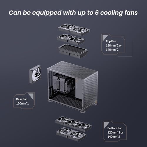 Image of JONSBO D32 PRO Micro-ATX PC Case,High Compatibility Mini Desktop Case,A /B Mode for MB, Support MATX Back-Connect /BTF MB,365mm GPU /240AIO /163mm Air Cooler,ATX /SFX-L /SFX PSU, USB3.2 PC Gaming Case,Black