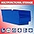Akro-Mils 30120 Plastic Shelf Bins, Heavy Duty Storage Bins for Garage, Closet, and Drawer Organization, 12-Inch x 4-Inch x 4-Inch, Blue, 24-Pack