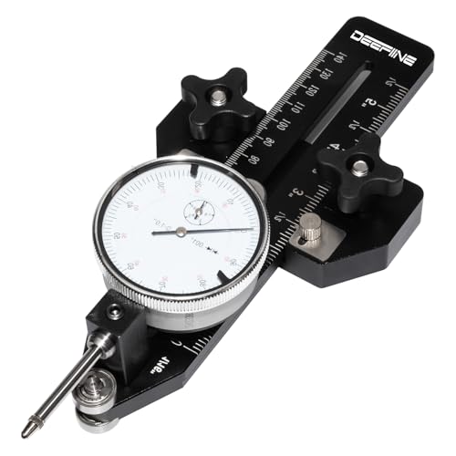 DEEFIINE Thin Rip Jig Table Saw Jig Guide for Making Repetitive Narrow Thin Strip Cuts Woodworking Tools Fast Thin Ripping Guide for Table Saw Band Saw Router Table with Precision Dial Indicator Gauge