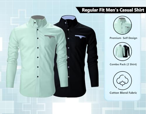 Image of FINIVO FASHION Men's Solid Regular Fit Shirt