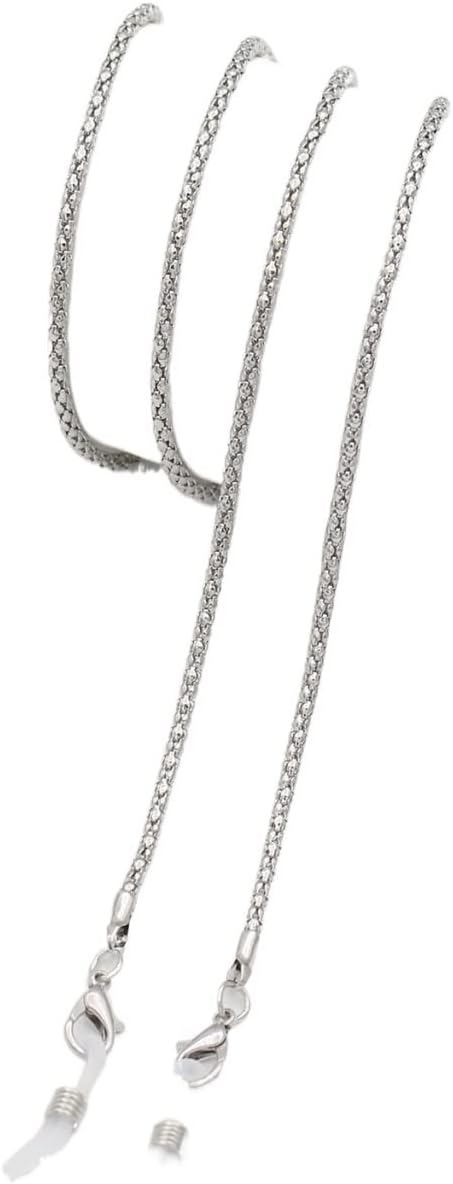 HOOENG Eyeglass Chains Glasses Lanyard for Women Face Mask Lanyard with Silicone Loop Stylish Glasses Cord (Color : White, Size : 1)