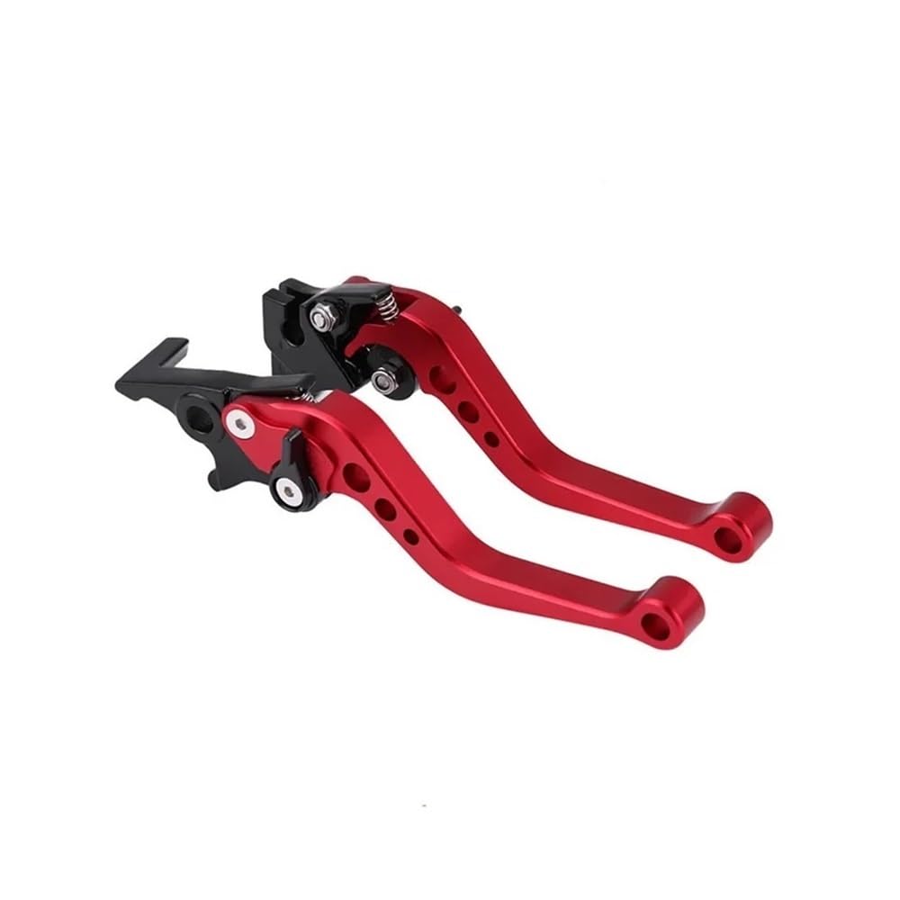 Xvasdgaer Red Universal Motorcycle Clutch Brake Handle Drum Levers Adjustable Cnc Accessories(Red)