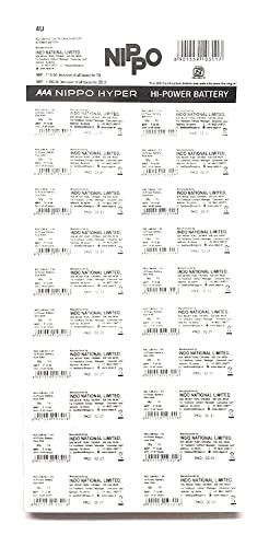 Image of NIPPO Hyper HI-Power Battery AAA 3UT 1.5V Battery-Pack of 20