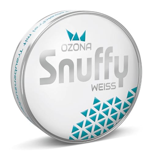 Ozona Snuffy Weiss by Pöschl - Grape Sugar and Menthol Herbal Snuff, Refreshing Burst of Peppermint With a Hint of Fruit, Nicotine and Additive Free, 6g (Single)