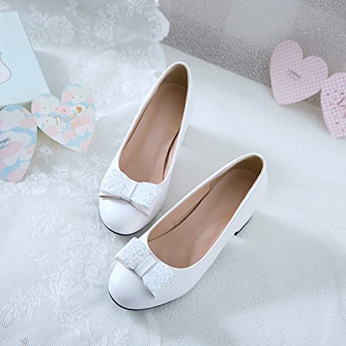 MIOKE Women's T-Strap Mary Jane Pump Oxford Retro Square Toe Patent Leather Low Heel Classic Dress Shoes4