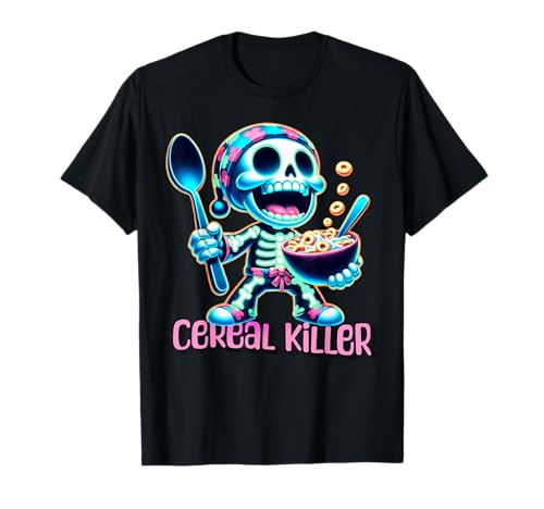 Halloween Costume Cereal Killer Funny Breakfast Cereal Lover T-Shirt