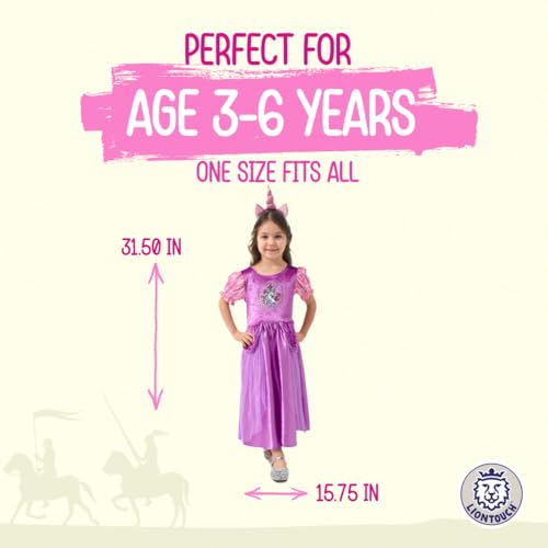 Vestido Princesa Unicornio para Niñas 3-6 Años miniatura 4