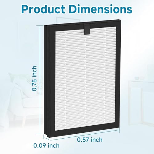 Image of Premium Replacement High Performance Filter Compatible with Honeywell HAC25M1201W, A5 and I8 Air Purifier. Compound Filter with HEPA and Activated Carbon