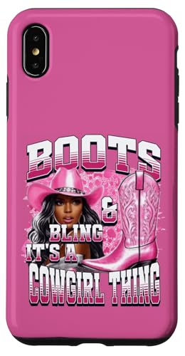 Boots & Bling Its a Cowgirl Thing Cowgirl Melanin Rodeo �X�}�z�P�[�X iPhone XS Max �p