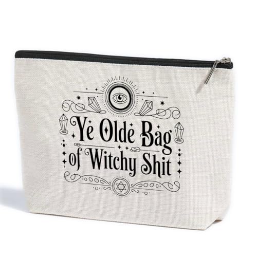 Witch Stuff Makeup Bag Witchy Cosmetic Bags for Women Portable Pouch Purse