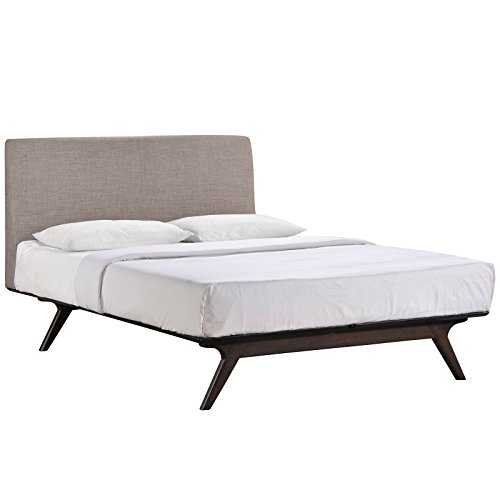Modway Mod-5317-Cap-Gry Mid-Century Modern Wood Platform Size Bed, Full, Cappuccino Gray #TOP7