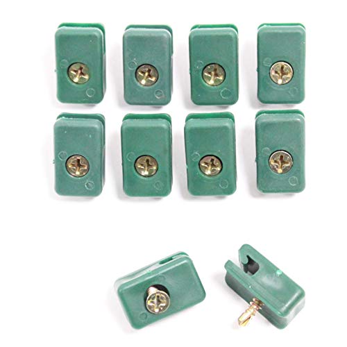 Preisvergleich Produktbild ESTEXO Spanndrahthalter mit Befestigungsschrauben im 10er Pack, grün