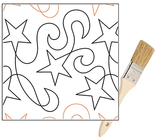 Trendzeen Long Arm Quilting Machine Pantograph - Stars Quilting Patterns