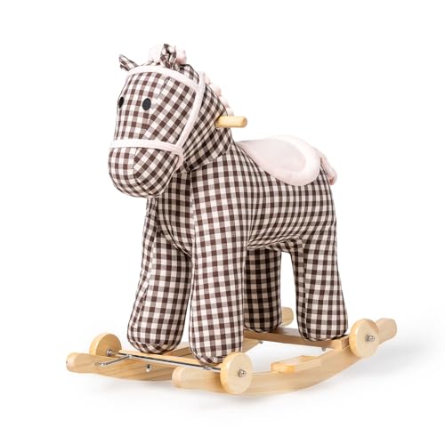 ATAA Caballito Balancín 2 en 1 Spook con Ruedas – Mecedora Infantil y Correpasillos de Tela Suave – para Niños de 18 Meses a 5 Años (Spook)