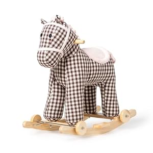 Ataa Caballito Balancín 2 En 1 Spook Con Ruedas – Mecedora Infantil Y Correpasillos De Tela Suave – Para Niños De 18 Meses A 5 Años (Spook)