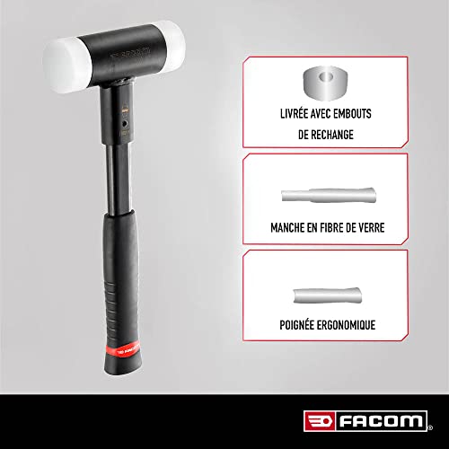 Massette sans rebond FACOM 212A.40 à embouts interchangeables de 40 mm