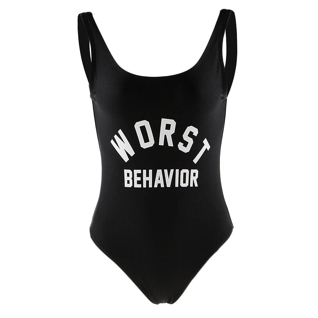 Enakshi® Worst Behavior Swimwear Onepiece Monokini Bikini Baywatch Swimsuit Black S|Clothing, Shoes & Accessories | Womens Clothing | Swimwear-picture-46
