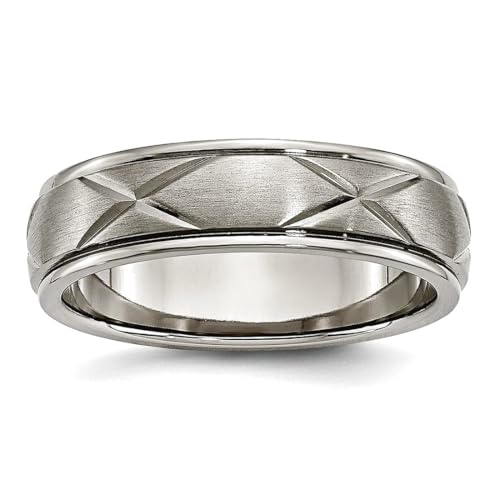 Bague en titane X Design 6 mm | Le cadeau idéal taille 6.5 pour homme